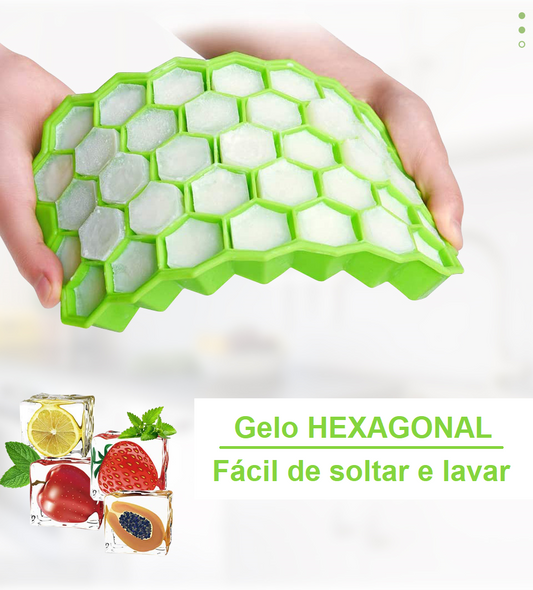 Forma de gelo hexagonal silicone